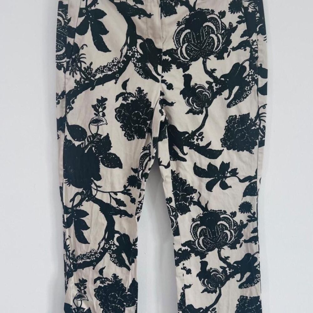 Max-mara Women's Black and Cream Trousers